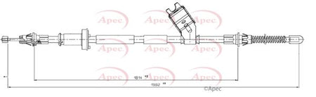 Apec CAB1777 Cable Pull, parking brake - 1