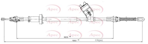 Apec CAB1778 Cable Pull, parking brake - 1