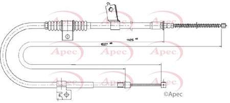 Apec CAB1779 Cable Pull, parking brake - 1