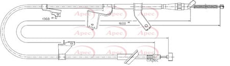 Apec CAB1781 Cable Pull, parking brake - 1