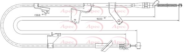 Apec CAB1781 Cable Pull, parking brake - 1