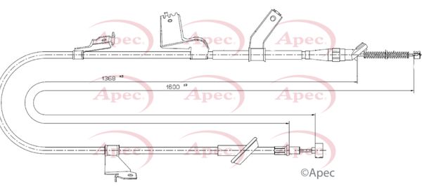 Apec CAB1782 Cable Pull, parking brake - 1
