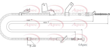 Apec CAB1782 Cable Pull, parking brake - 1