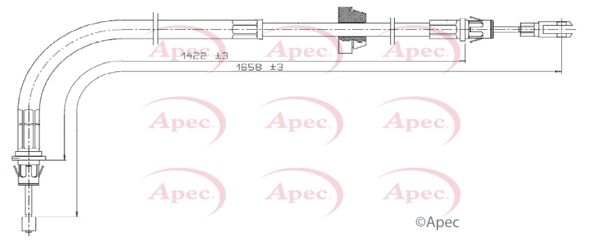 Apec CAB1783 Cable Pull, parking brake - 1