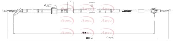 Apec CAB1784 Cable Pull, parking brake - 1