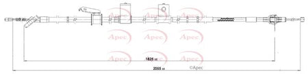 Apec CAB1784 Cable Pull, parking brake - 1