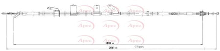 Apec CAB1785 Cable Pull, parking brake - 1
