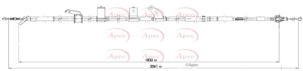 Apec CAB1785 Cable Pull, parking brake - 1