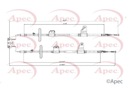 Apec CAB1786 Cable Pull, parking brake - 1