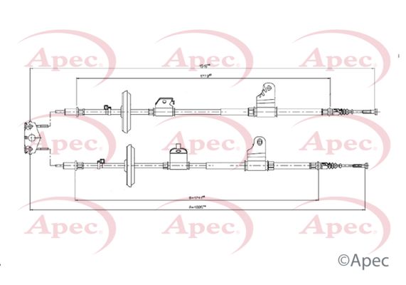 Apec CAB1786 Cable Pull, parking brake - 1