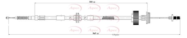 Apec CAB1790 Cable Pull, parking brake - 1