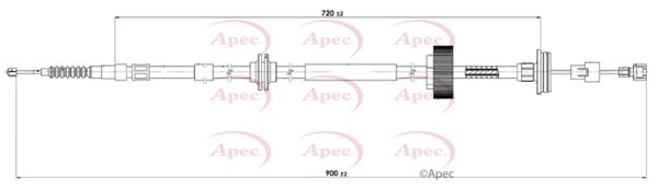 Apec CAB1791 Cable Pull, parking brake - 1