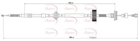 Apec CAB1791 Cable Pull, parking brake - 1
