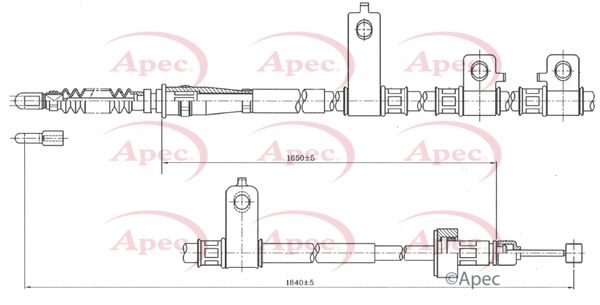 Apec CAB1793 Cable Pull, parking brake - 1