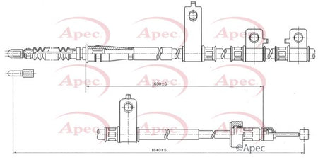 Apec CAB1793 Cable Pull, parking brake - 1