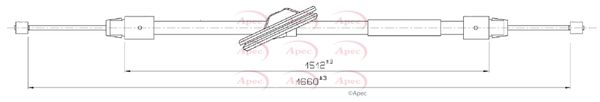 Apec CAB1794 Cable Pull, parking brake - 1