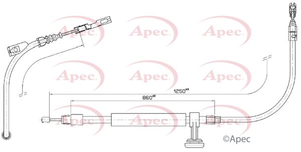 Apec CAB1795 Cable Pull, parking brake - 1