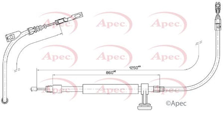 Apec CAB1795 Cable Pull, parking brake - 1