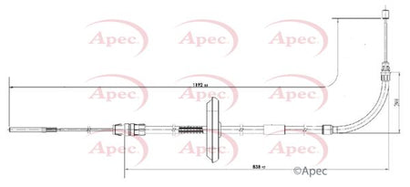 Apec CAB1797 Cable Pull, parking brake - 1