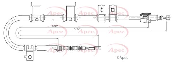 Apec CAB1798 Cable Pull, parking brake - 1