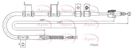 Apec CAB1798 Cable Pull, parking brake - 1