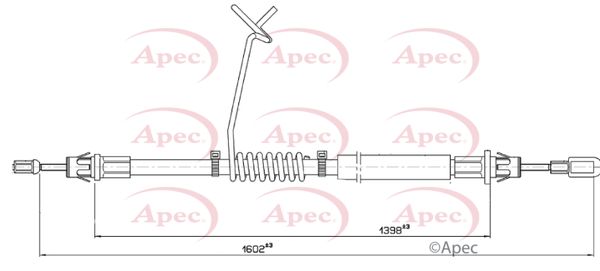 Apec CAB1815 Cable Pull, parking brake - 1