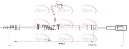 Apec CAB1816 Cable Pull, parking brake - 1