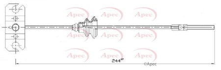 Apec CAB1835 Cable Pull, parking brake - 1