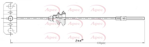 Apec CAB1835 Cable Pull, parking brake - 1