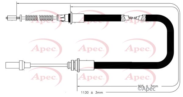 Apec CAB1836 Cable Pull, parking brake - 1