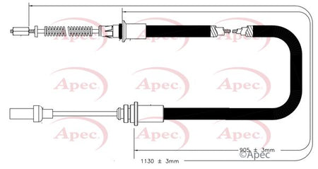 Apec CAB1836 Cable Pull, parking brake - 1