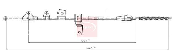 Apec CAB1838 Cable Pull, parking brake - 1