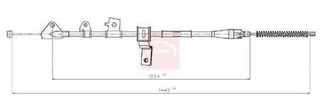 Apec CAB1838 Cable Pull, parking brake - 1
