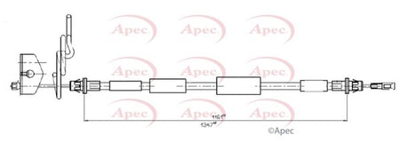 Apec CAB1843 Cable Pull, parking brake - 1