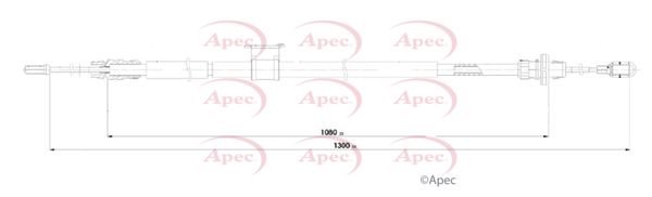 Apec CAB1846 Cable Pull, parking brake - 1