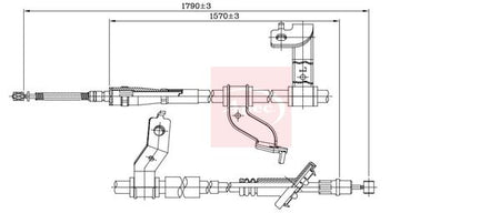 Apec CAB1847 Cable Pull, parking brake - 1
