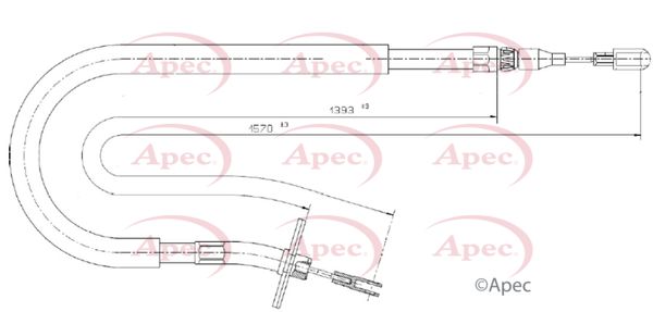 Apec CAB1848 Cable Pull, parking brake - 1