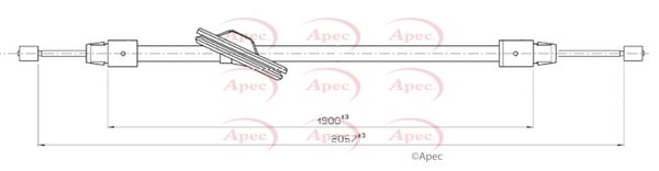 Apec CAB1849 Cable Pull, parking brake - 1