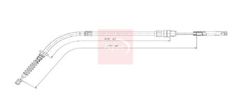 Apec CAB1851 Cable Pull, parking brake - 1