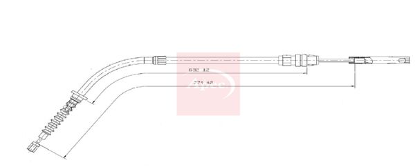 Apec CAB1851 Cable Pull, parking brake - 1