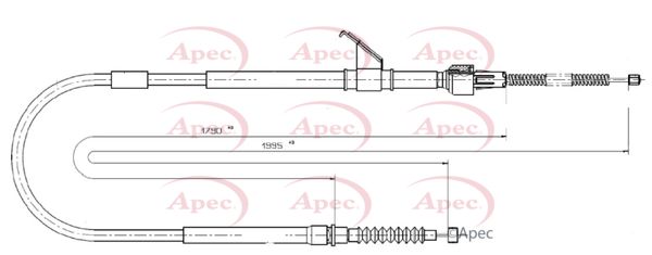 Apec CAB1853 Cable Pull, parking brake - 1