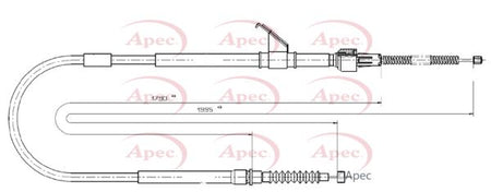 Apec CAB1853 Cable Pull, parking brake - 1