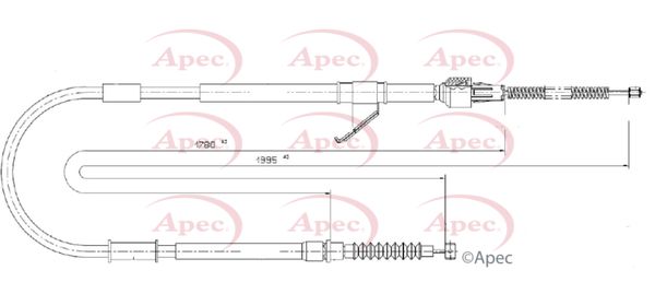 Apec CAB1854 Cable Pull, parking brake - 1