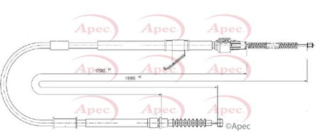 Apec CAB1854 Cable Pull, parking brake - 1