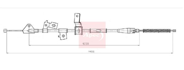 Apec CAB1855 Cable Pull, parking brake - 1