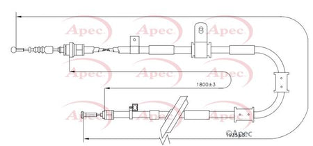 Apec CAB1856 Cable Pull, parking brake - 1