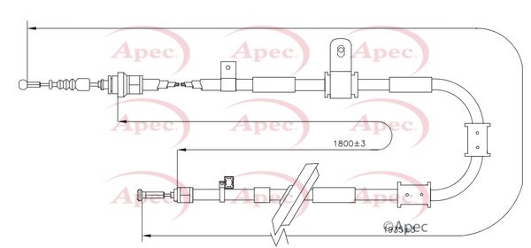 Apec CAB1856 Cable Pull, parking brake - 1