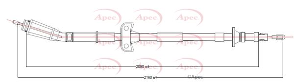 Apec CAB1857 Cable Pull, parking brake - 1