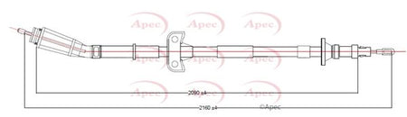 Apec CAB1857 Cable Pull, parking brake - 1