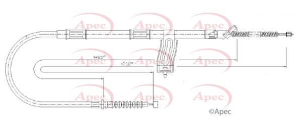 Apec CAB1858 Cable Pull, parking brake - 1